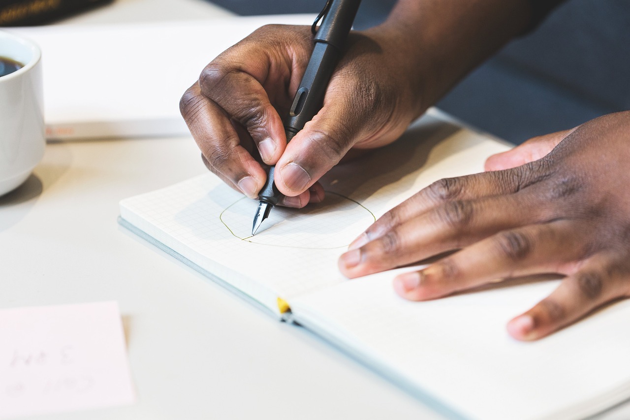 writing, pencil, pen, drawing, sketch, hands, notebook, notepad, work, design
