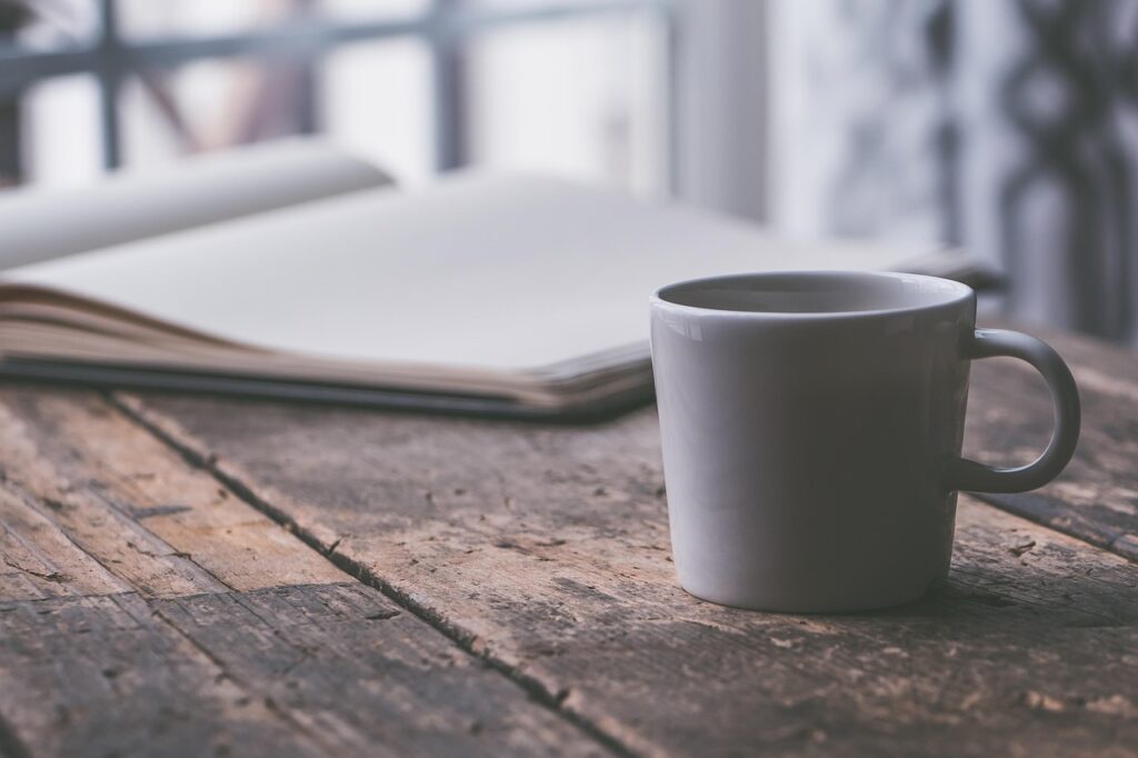coffee, cup, table, drink, beverage, espresso, tea, mug, tea cup, journal, rustic, workspace, coffee cup, coffee break